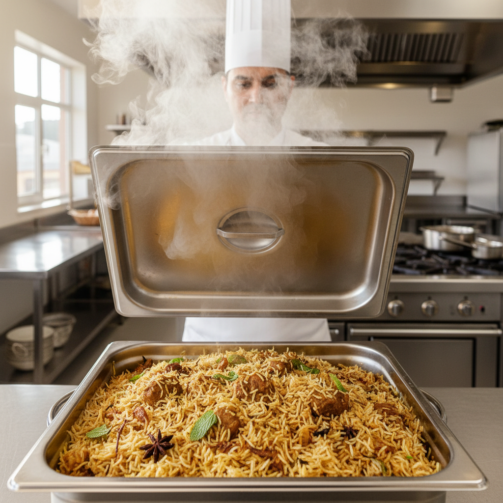 Temperature Controlled Corporate Catering Insulated transport container for corporate catering ensuring temperature control for office delivery.