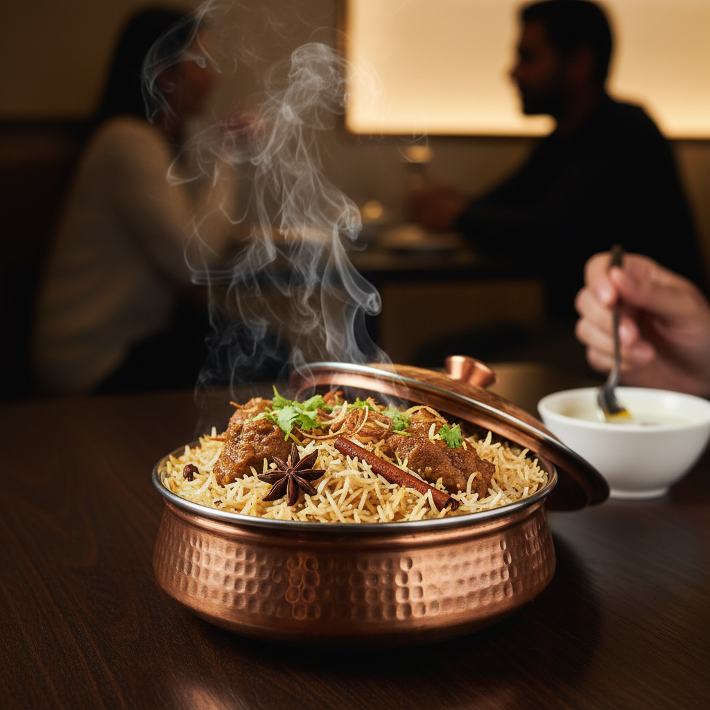 Premium Zabiha Halal Fremont Goat Dum Biryani At Zyka